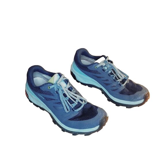 Salomon Outline GTX Women's Size 7.5 Blue Teal Trail Running Hiking Shoes 406188 - Picture 2 of 6